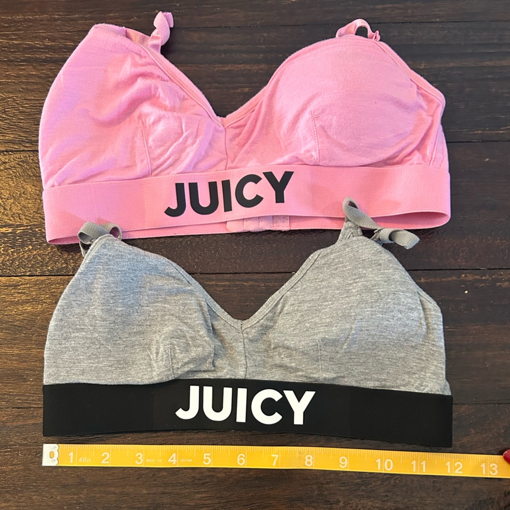 Juicy Couture Y2K Pink, Gray and Black Bralettes - Picture 4 of 7